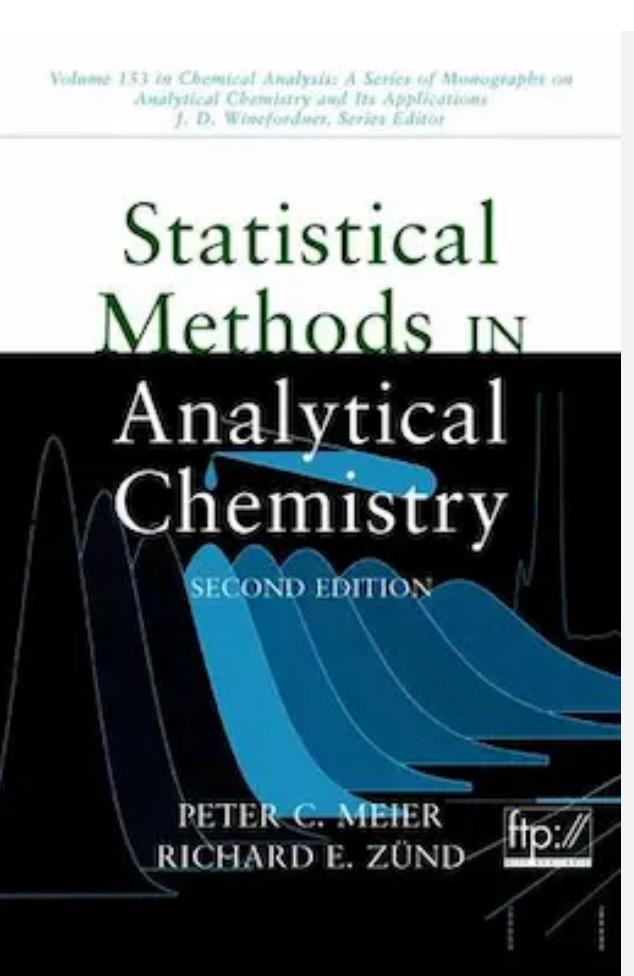 Statistical Methods in Analytical Chemistry Second Edition