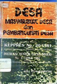 Desa masyarakat desa dan pembangunan desa