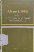 PP No.3 tahun l980 tentang Pengangkatan dalam pangkat Pegawai Negeri Sipil