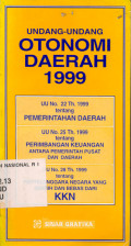 Undang-undang Otonomi Daerah 1999
