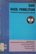 Sari Hasil Penelitian Universitas Negeri Semarang 1998/1999