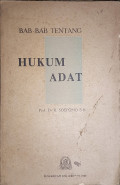 Bab-Bab Tentang Hukum Adat