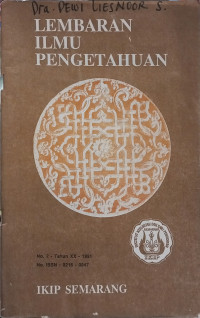 Lembaran Ilmu Pengetahuan XX 1991