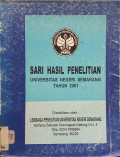 Sari Hasil Penelitian Universitas Negeri Semarang 2001