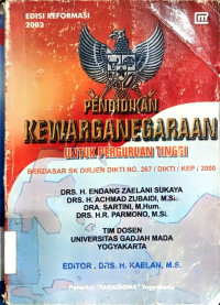 Pendidikan Kewarganegaraan Untuk Perguruan Tinggi