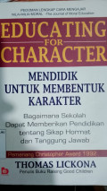 Education For Character: mendidik untuk membentuk karakter