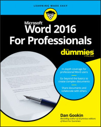 Microsoft Word 2016 For Professionals For Dummies