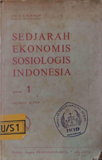 Sedjarah ekonomis sosiologis Indonesia, jil 1.