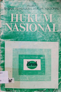 Majalah Hukum Nasional Nomor 5 tahun 1975
