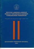 Seputar Langkah-Langkah Menuju Tercapainya Sasaran Pembangunan Pendidikan (Disampaikan pada Sidang Kabinet tanggal 31 Januari 2002)