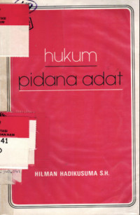 Hukum Pidana Adat